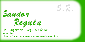 sandor regula business card